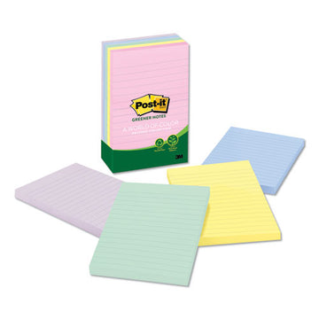 Post-it® Greener Notes Recycled Note Pads, Lined, 4 X 6, Sweet Sprinkles Colors, 100 Notes-pad, 5 Pads-pack freeshipping - TVN Wholesale